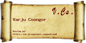 Varju Csongor névjegykártya